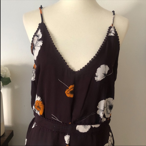 Cupcakes and cashmere floral jumpsuit brown medium - Picture 2 of 15